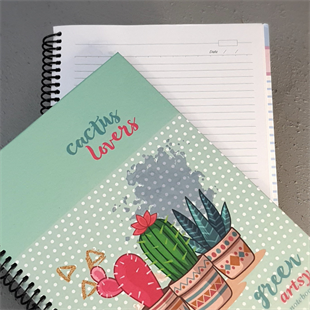 Kaktüs Çizgili Ajanda Not Defteri