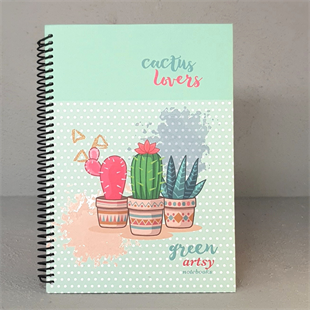 Kaktüs Çizgili Ajanda Not Defteri