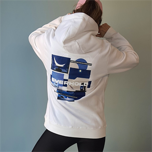Kapüşonlu Unisex Beyaz Sweatshirt