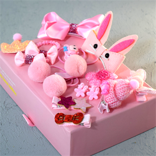 Kız Çocuk Hediyelik Pembe Toka Seti