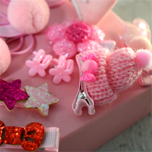 Kız Çocuk Hediyelik Pembe Toka Seti