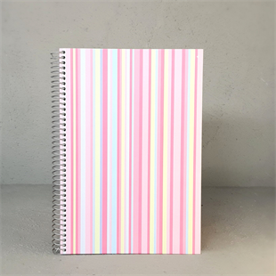 Spiralli Kareli Ajanda Not Defteri