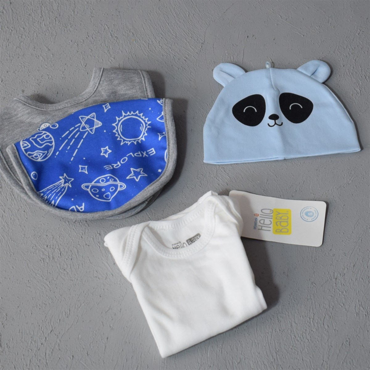 Erkek Bebek 4 Parça Yenidoğan Set