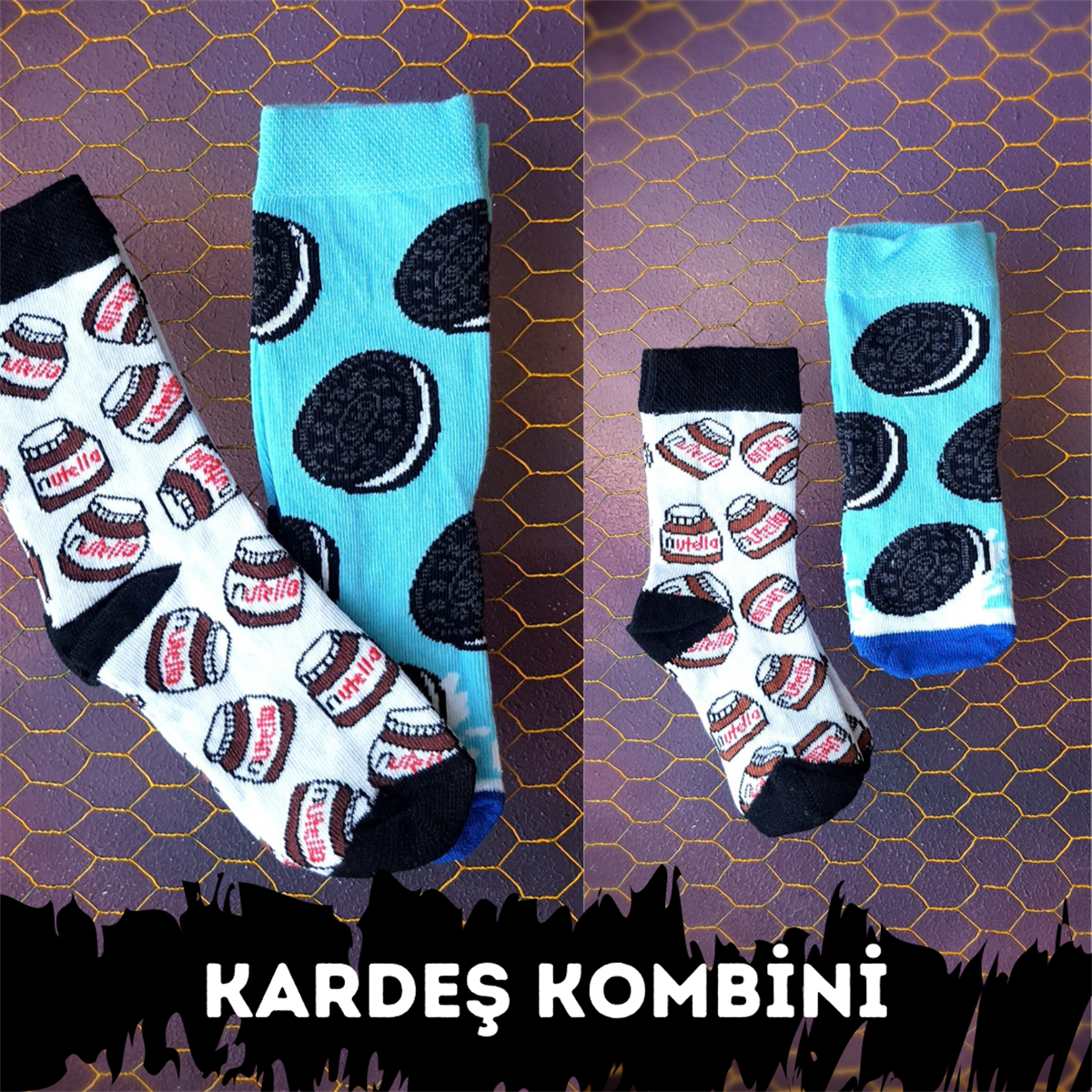 Kardeş Kombini Unisex Çocuk Bebek Çorap Takımı