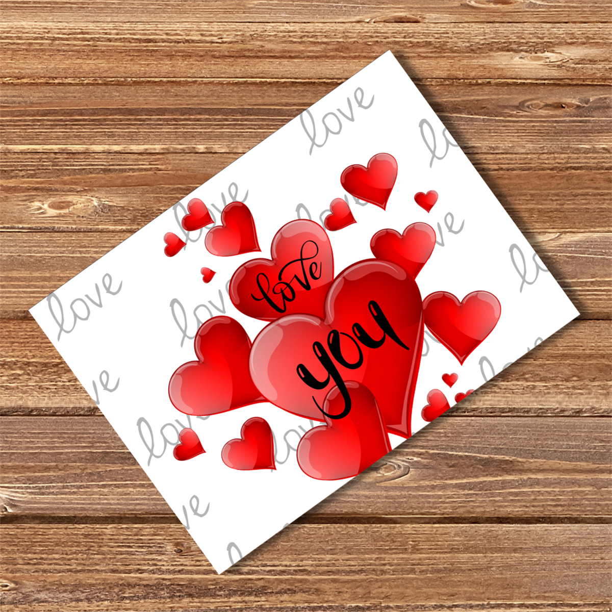 Love You Hediye Not Kartı 