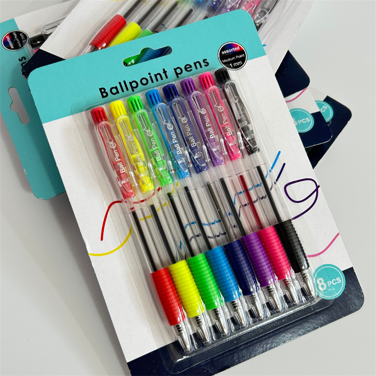 Renkli Tükenmez Kalem Seti Parlak Renkler