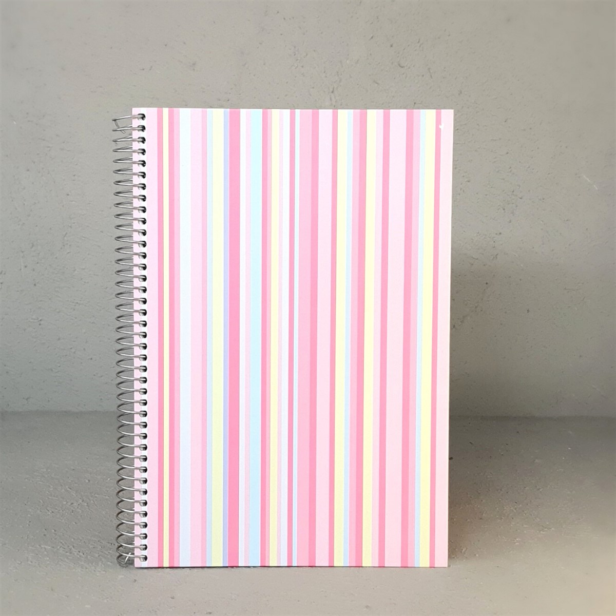 Spiralli Kareli Ajanda Not Defteri