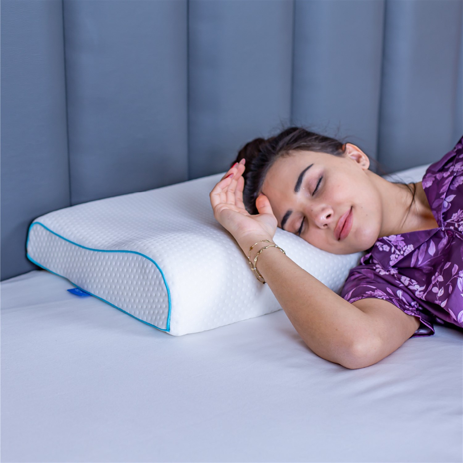 Boyun Destekli Visco Yastık Boyun Fıtığı Boyun Düzleşmesi Boyun Ağrısı İçin  Ortopedik Boyun Yastığı | Simple The Pillow