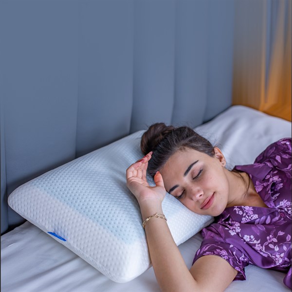 Jelli Klasik Visco Yastık Memory Foam Boyun Yastığı Hafızalı Yastık