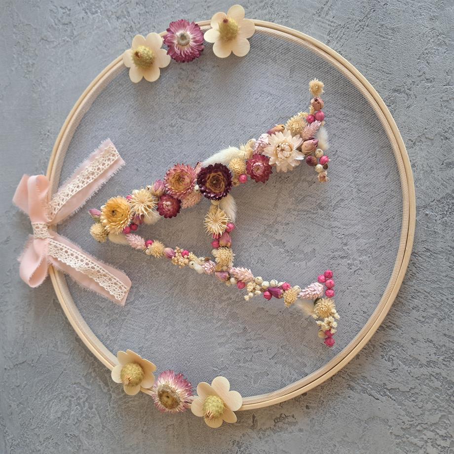 Çiçek Harfli Kapı Süsü