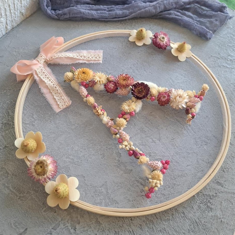 Çiçek Harfli Kapı Süsü