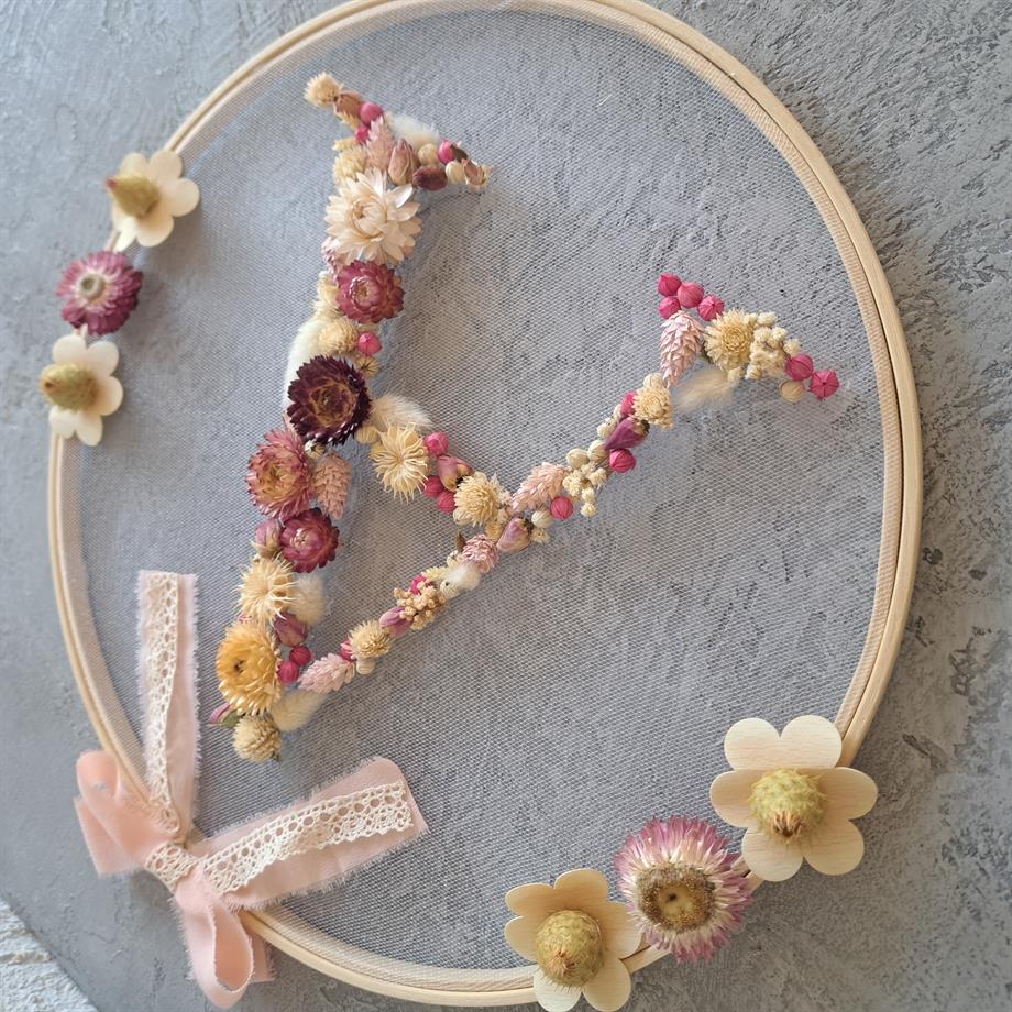 Çiçek Harfli Kapı Süsü