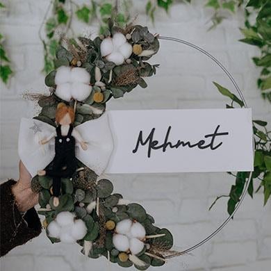 Erkek Bebek Kapı Süsü