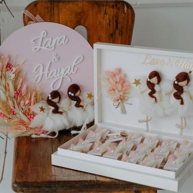 İkiz Bebek Çikolata ve Kapı Süsü