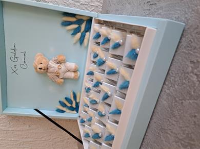 Mavi Çiçekli Bebek Çikolatası