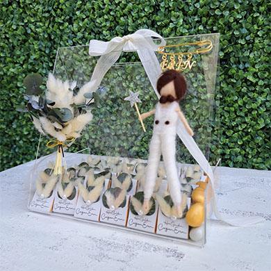 Okaliptus Süslemeli Pleksi Kutulu Çikolata