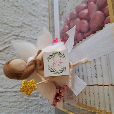 Perili Çiçek Süslemeli Cam Kutu