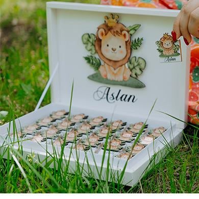 Aslan Figürlü Bebek Çikolatası
