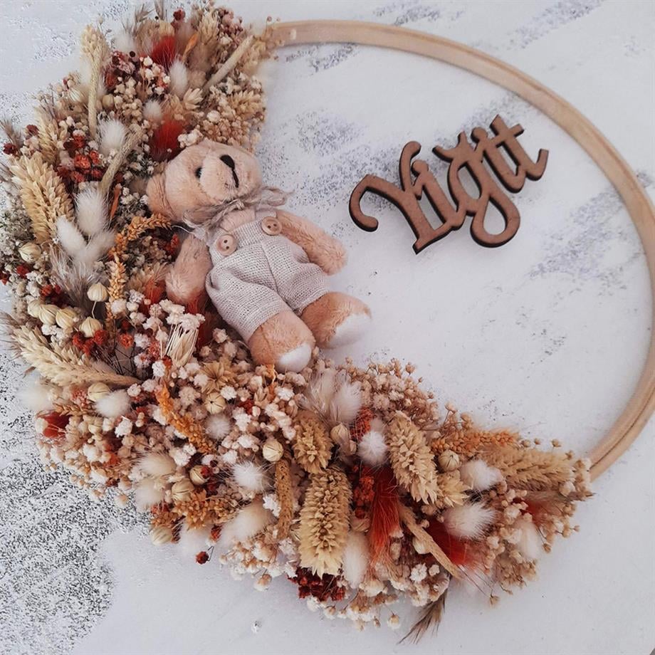 Ayıcıklı Bebek Kapı Süsü