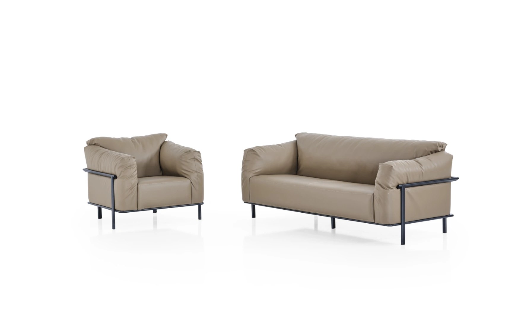Atlas 2+1+1 Ofis Oturma Grubu – Modern Bekleme ve Yönetici Koltuk Takımı