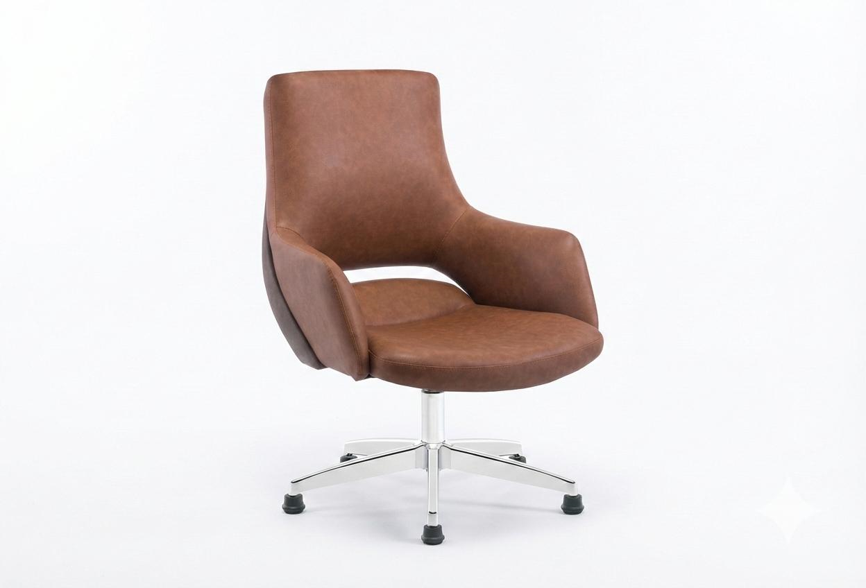 Comfort U Ayaklı Modern Misafir Koltuğu - Taba
