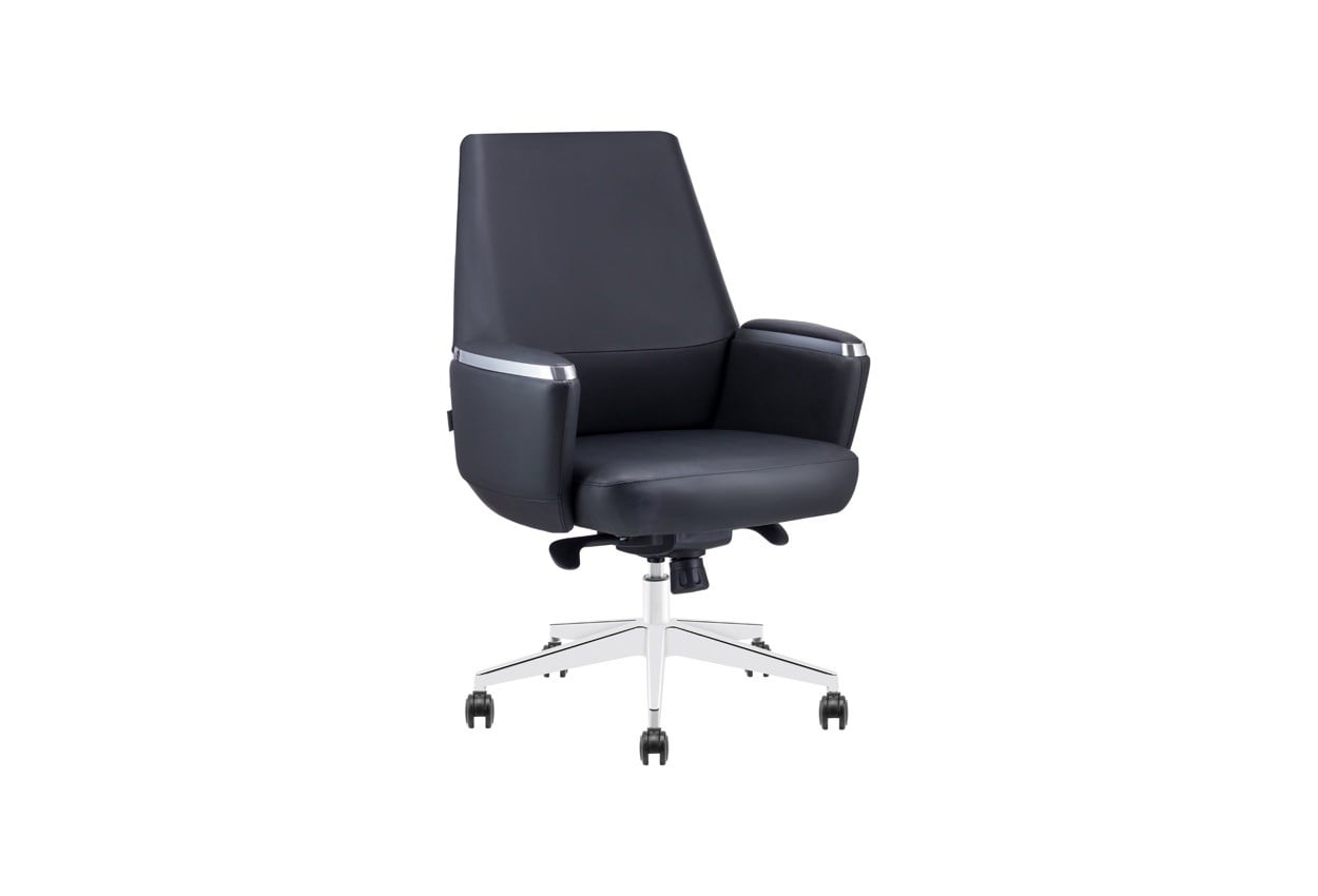 Diamond Çalışma Koltuğu – Premium Deri, Krom Detaylı, Ergonomik Ofis Koltuğu