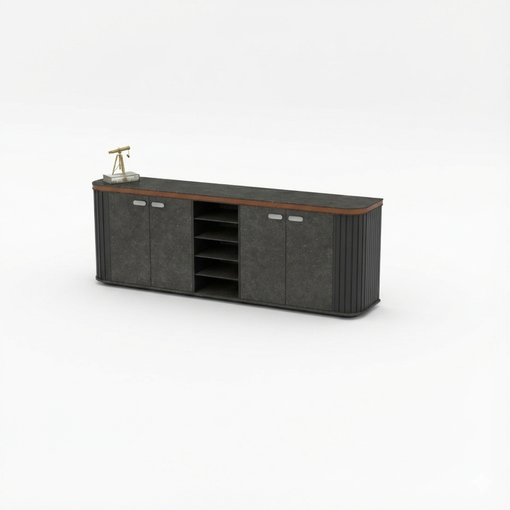Owami Yönetici Ofis Dolabı – 240 cm Modern ve Premium Kitaplık
