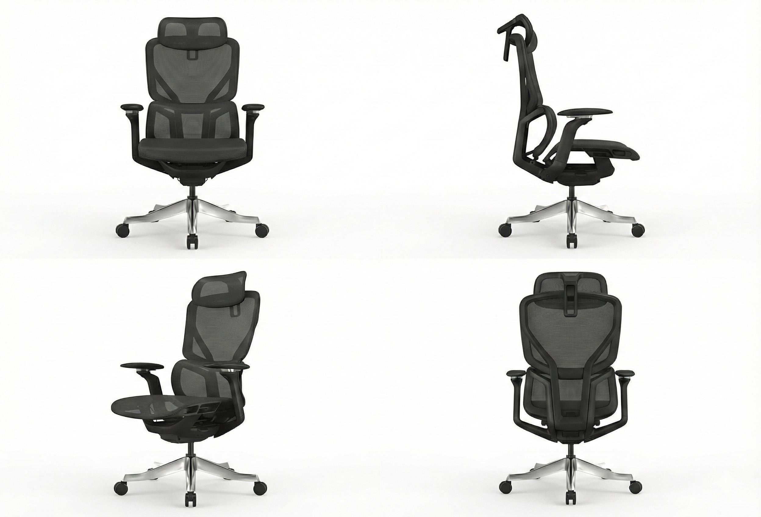 Rimini Premium Siyah Ergonomik Yönetici Koltuğu | 3D Hareketli Kolçak & Alüminyum Ayak