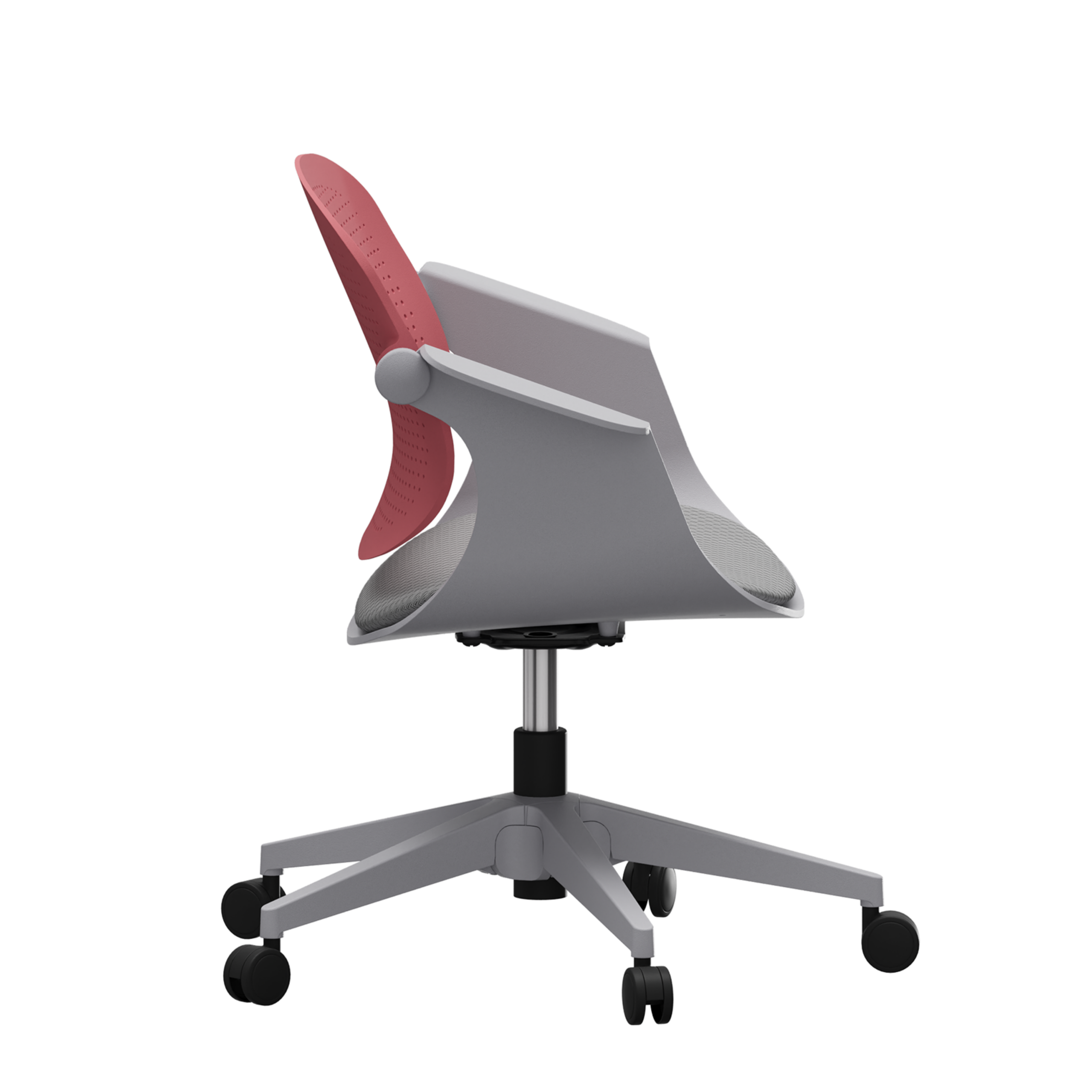 Sisa Modern Çalışma Koltuğu | Ergonomik, Tekerlekli - Pembe