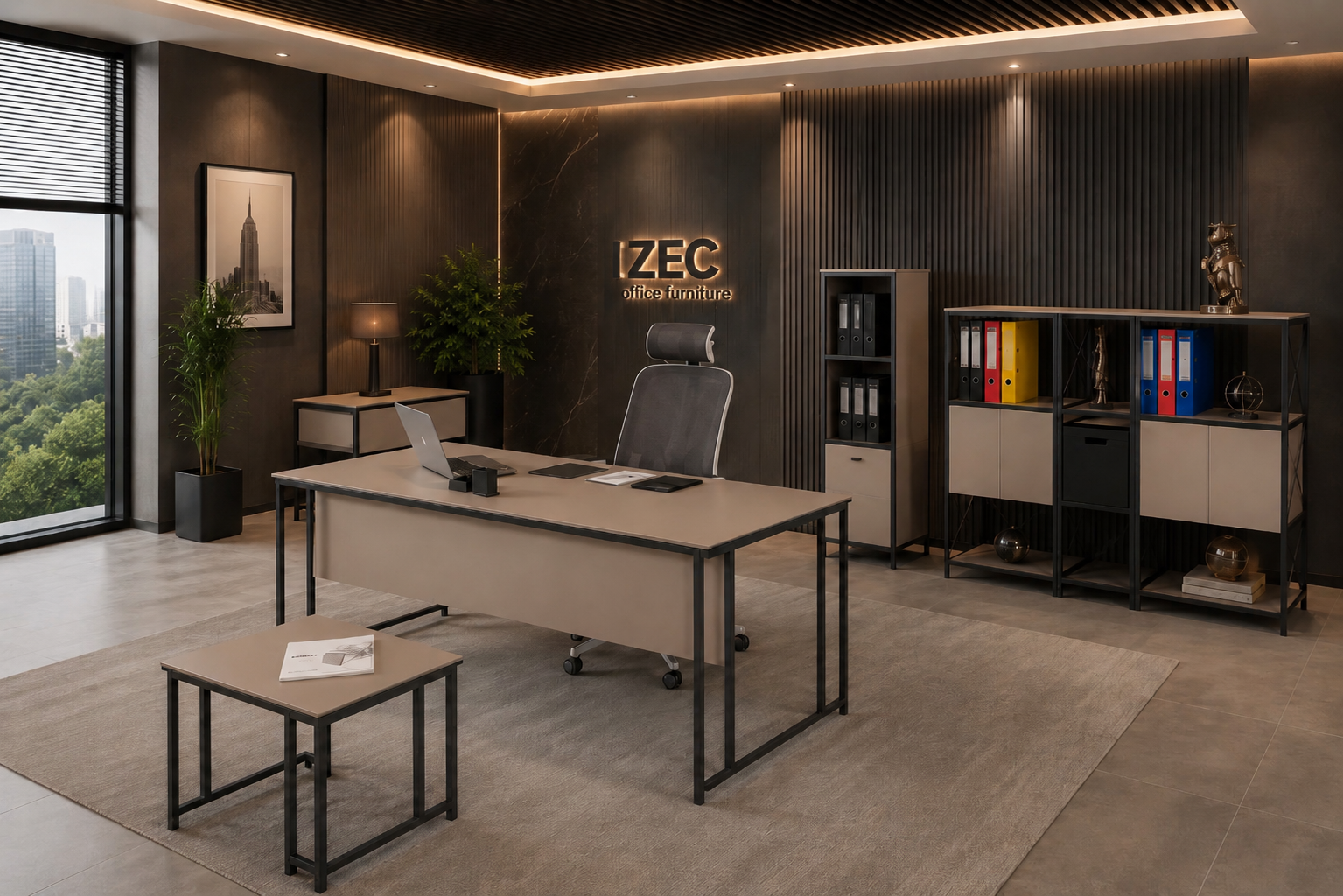Troy Yönetici Takımı | Modern Metal Ayaklı Makam Ofis Takımı | ZEC Ofis