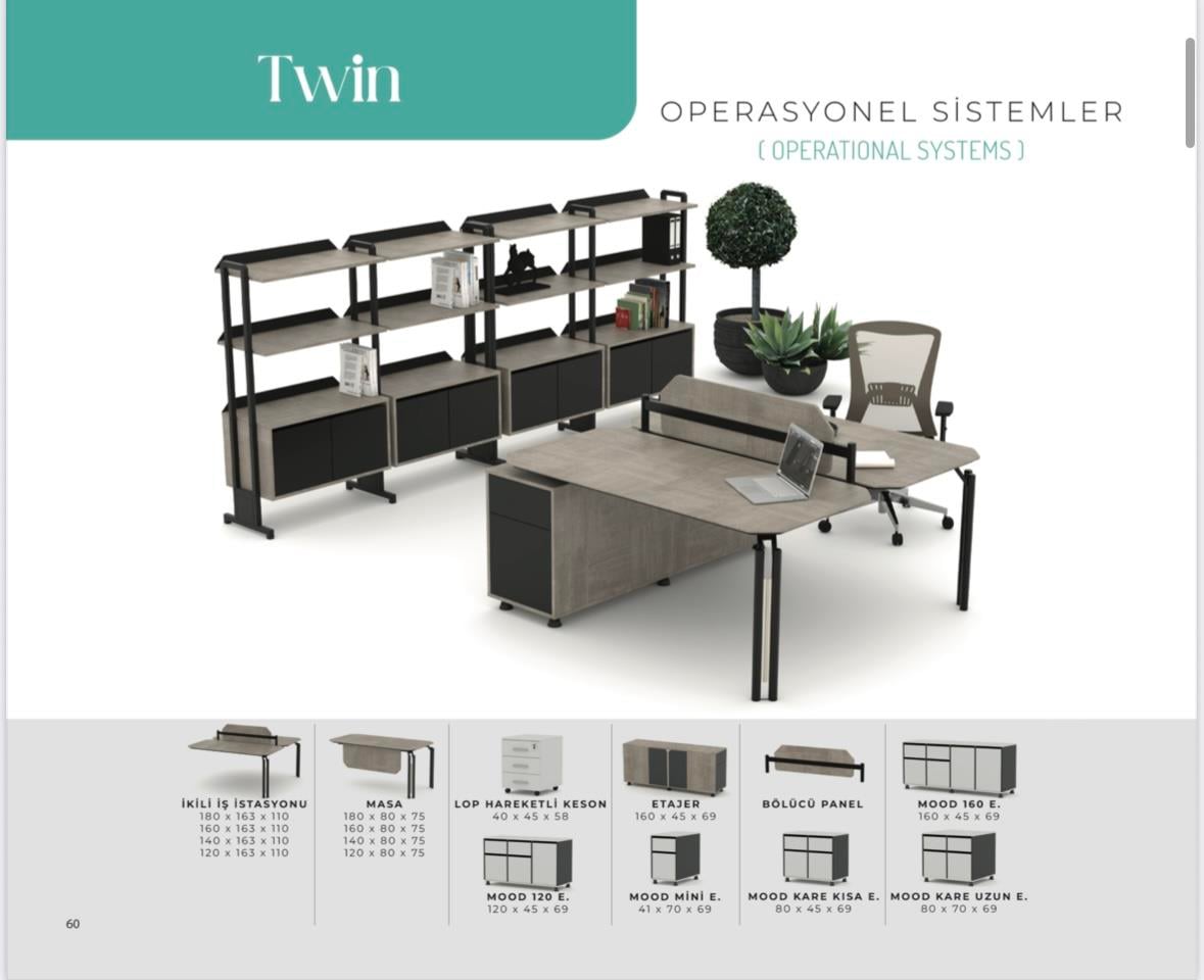 Twin Work Statıon Ofis İş İstasyonu