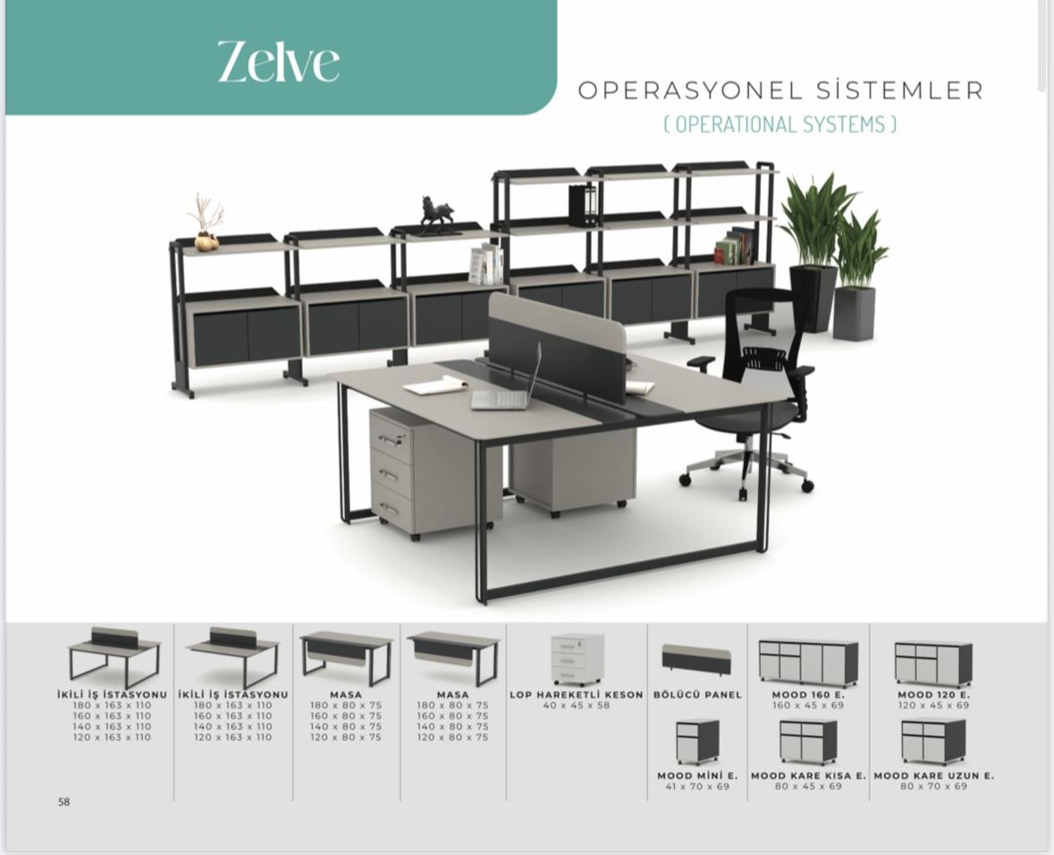 Zelve Work Statıon Ofis İş İstasyonu