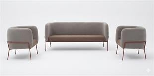 2+1+1 Cube Modern Ofis Bekleme ve Lounge Oturma Grubu – Minimalist Tasarım