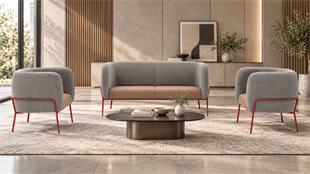 Cube 2+1+1 Modern Ofis Bekleme ve Lounge Oturma Grubu – Minimalist Tasarım