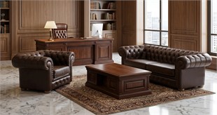 Chester 3+1+1 Oturma Grubu – Klasik Chester Ofis Koltuk Takımı