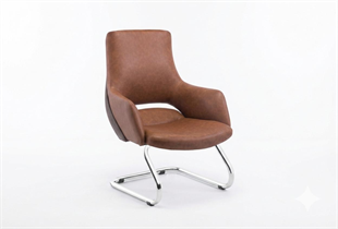 Comfort U Ayaklı Modern Misafir Koltuğu - Taba