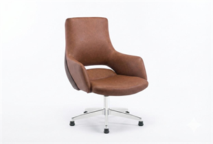 Comfort U Ayaklı Modern Misafir Koltuğu - Taba