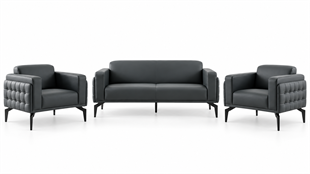 Elmore 2+1+1 Ofis Oturma Grubu | Modern Bekleme ve Misafir Koltuk Takımı