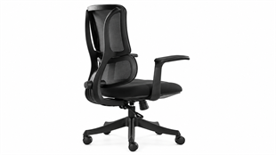 Fank 3 Çalışma Koltuğu | Ergonomik Fileli Sırt, Sabit Kol, Çift Kollu Mekanizma, Plastik Ayak