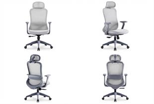 Ferrara Gri İthal Ergonomik Fileli Yönetici ve Çalışma Koltuğu – Başlıklı Model