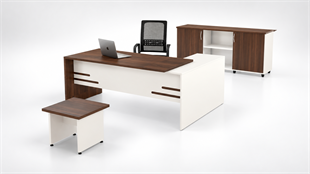 Güney Çalışma Takımı | Etajerli Ofis Masası, Dolap ve Sehpa
