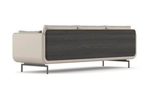 Hazel Üçlü Kanepe | Metal Ayaklı Modern Ofis Kanepesi
