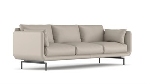 Hazel Üçlü Kanepe | Metal Ayaklı Modern Ofis Kanepesi