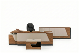 Linum Yönetici Masa Takımı - 2026 Modern Ofis Koleksiyonu (240 cm)