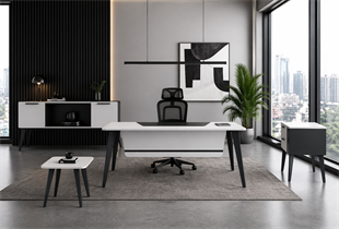 Next Modern Yönetici Ofis Takımı | 180 cm Masa, Kitaplık ve Etajerli Takım