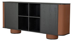 Raven Yönetici Takımı | Modern Deri Detaylı Makam Odası Takımı