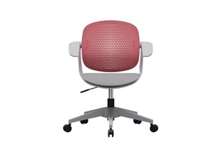 Sisa Modern Çalışma Koltuğu | Ergonomik, Tekerlekli - Pembe