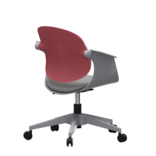 Sisa Modern Çalışma Koltuğu | Ergonomik, Tekerlekli - Pembe