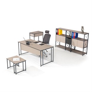 Troy Yönetici Takımı | Modern Metal Ayaklı Makam Ofis Takımı | ZEC Ofis