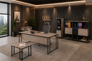 Troy Yönetici Takımı | Modern Metal Ayaklı Makam Ofis Takımı | ZEC Ofis